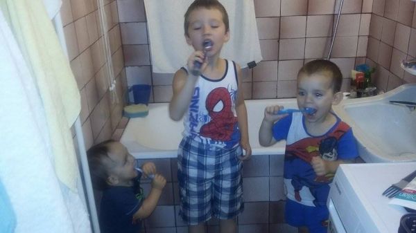Cala trójca myjąca ząbki